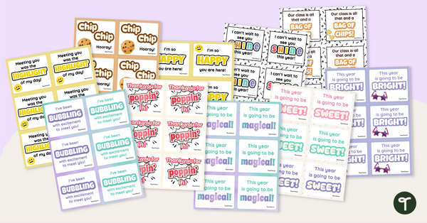 Go to Back to School Treats - Student Gift Tags teaching resource