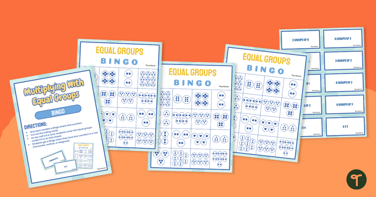 Multiplying With Equal Groups – Small Group Bingo teaching resource