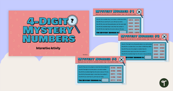 Go to 4-Digit Mystery Numbers Interactive Activity teaching resource
