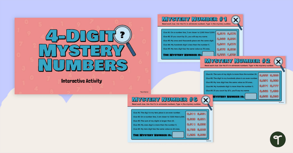 Go to 4-Digit Mystery Numbers Interactive Activity teaching resource
