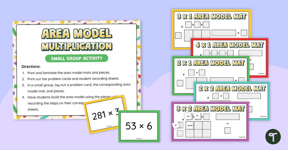Area Model Multiplication Small Group Activity teaching resource