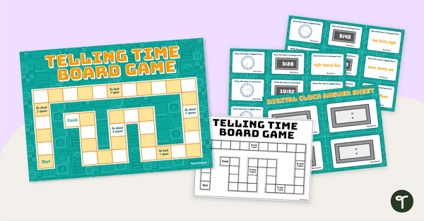 Go to Year 3 Telling Time Game teaching resource