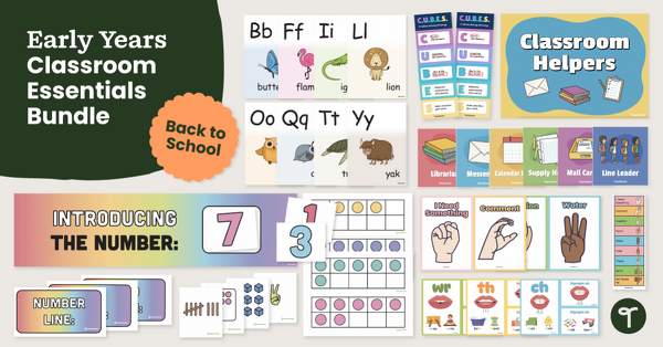 Go to Early Years Classroom Essentials Bundle resource pack