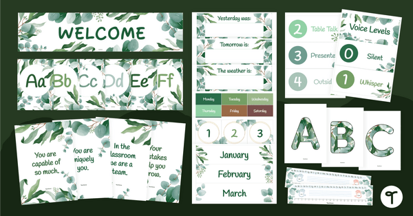 Go to Botanical-Themed Classroom Decor Bundle teaching resource