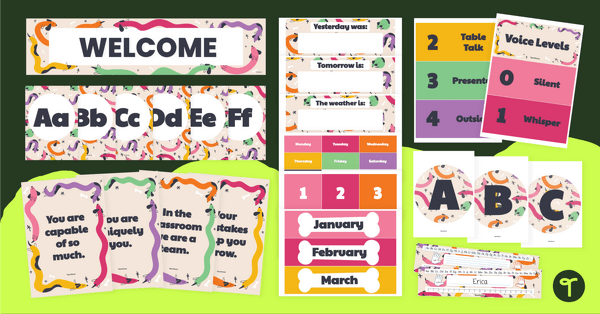 Go to Dog Themed Classroom Decor Bundle teaching resource