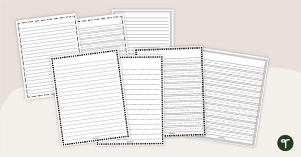 Go to Free Printable Lined Paper Templates teaching resource