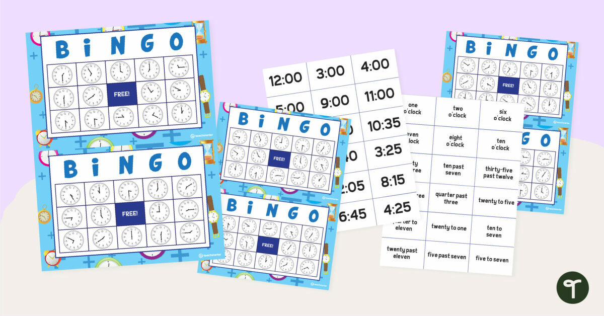 Telling the Time Bingo – Mixed Times teaching resource