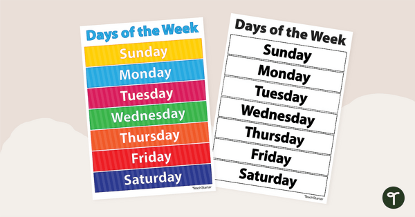 Go to Days of the Week Poster teaching resource
