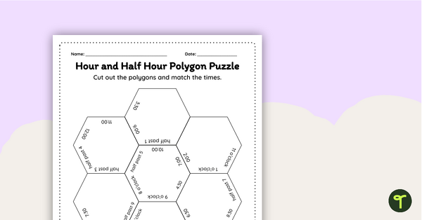 Go to Telling the Time Year 2 Tarsia Puzzle teaching resource