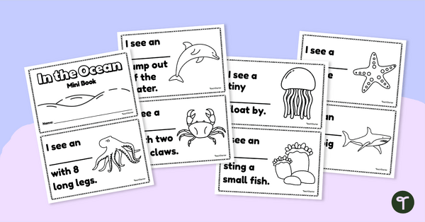 Go to Printable Early Reader Books - Ocean Animals teaching resource