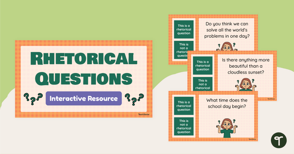 Go to Rhetorical Questions Interactive Activity teaching resource