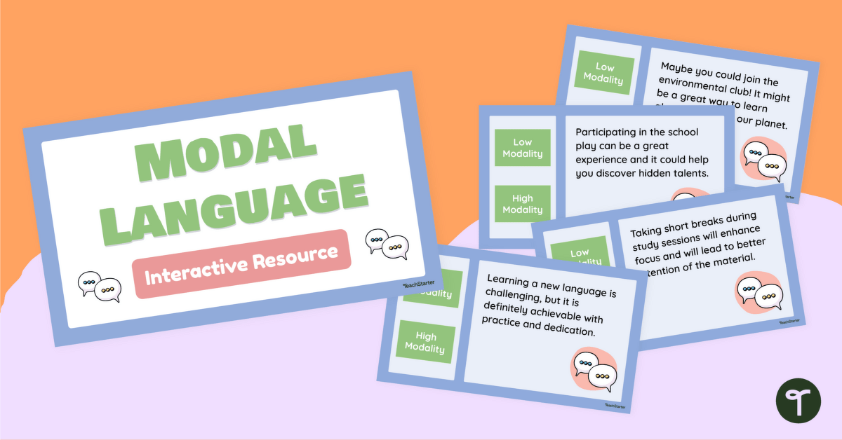 Modal Language Interactive Activity teaching resource