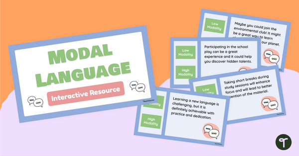 Image of Modal Language Interactive Activity