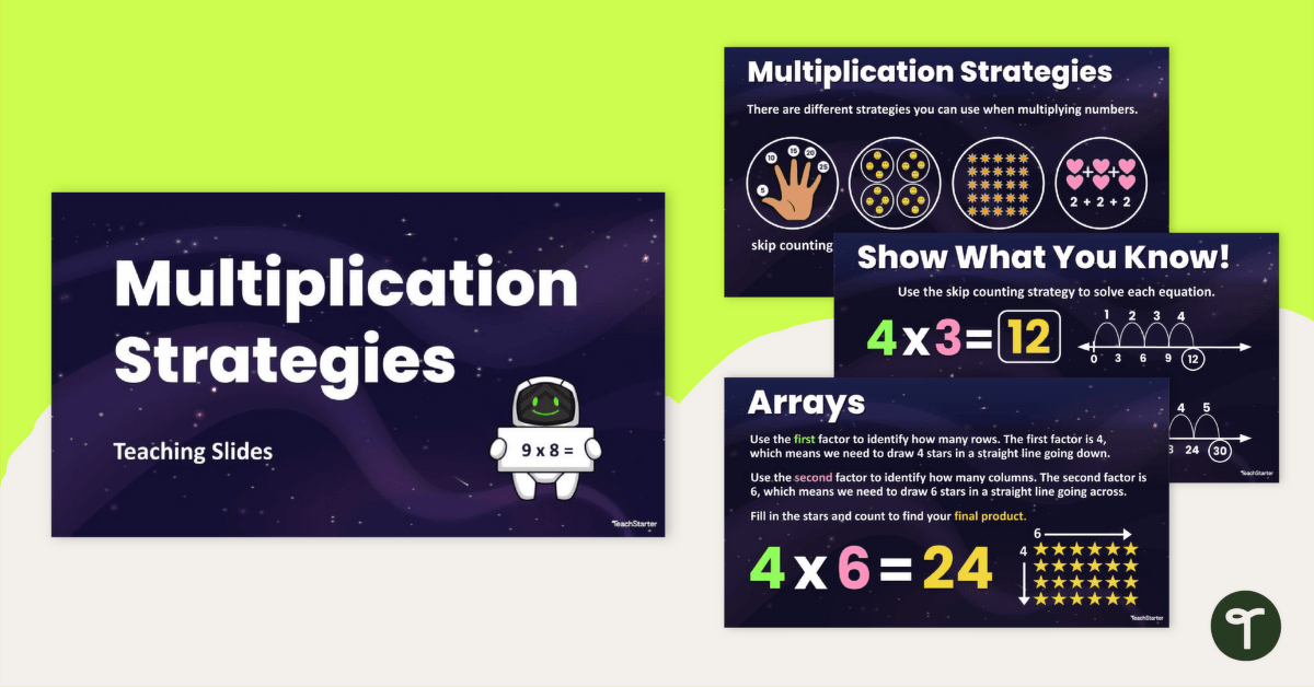 Introduction to Multiplication Strategies Teaching Slides teaching resource