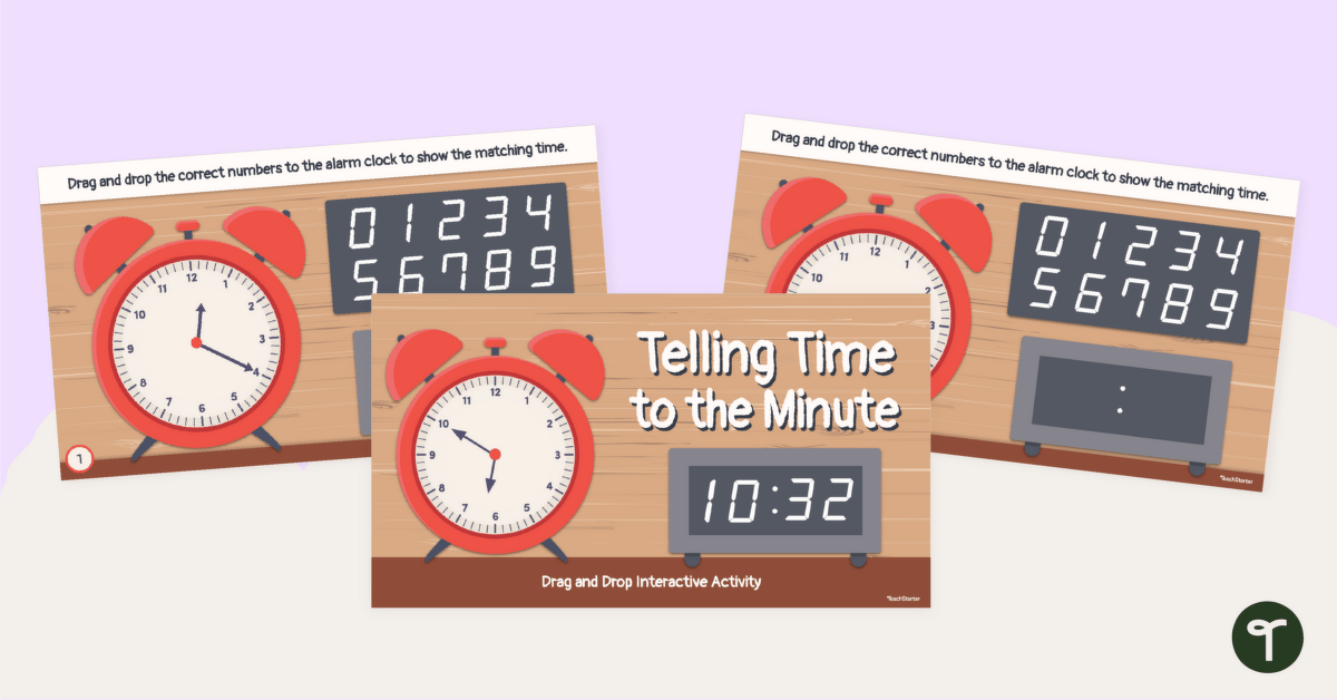 Time by the Minute - Year 3 Maths Interactive teaching resource