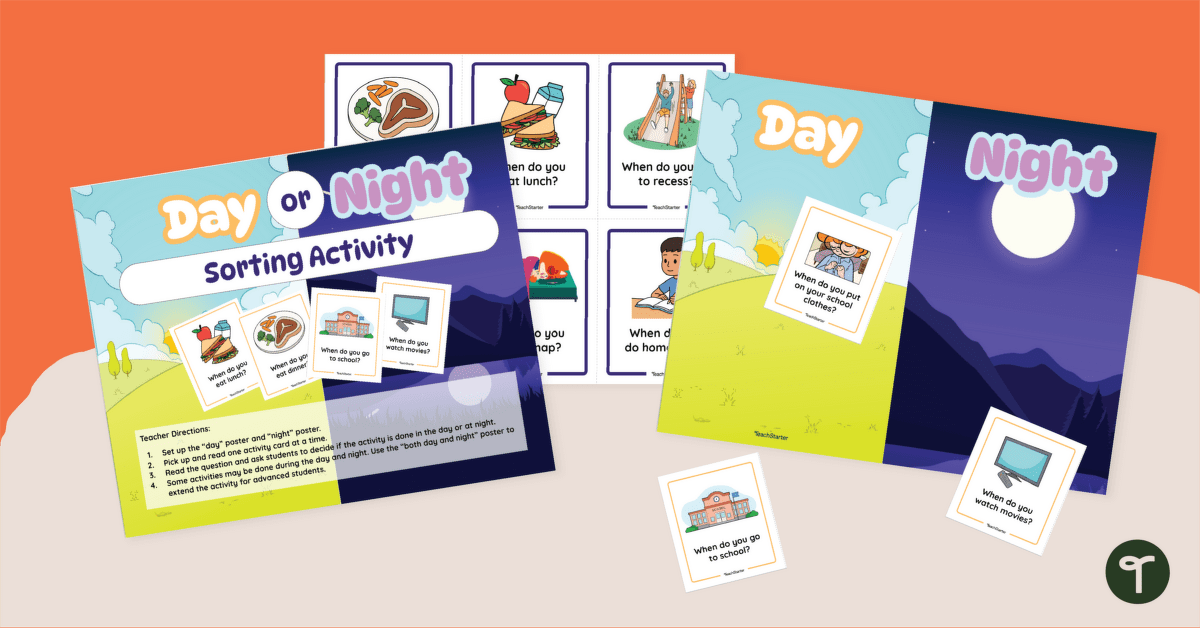 Day and Night Sorting Activity teaching resource