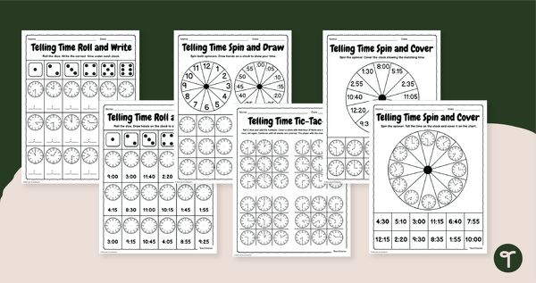 Go to Telling Time Printable Games for 2nd Grade teaching resource