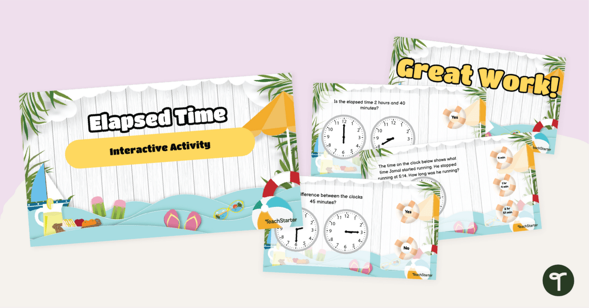 Figuring Elapsed Time - Interactive Game teaching resource