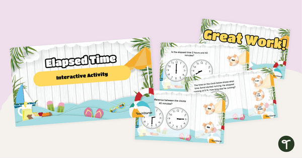 Go to Figuring Elapsed Time - Interactive Game teaching resource
