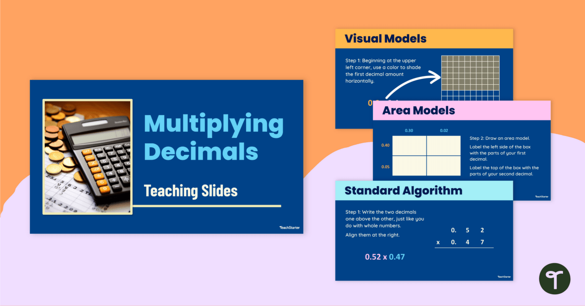 Multiplying Decimals by Decimals Teaching Slides teaching resource