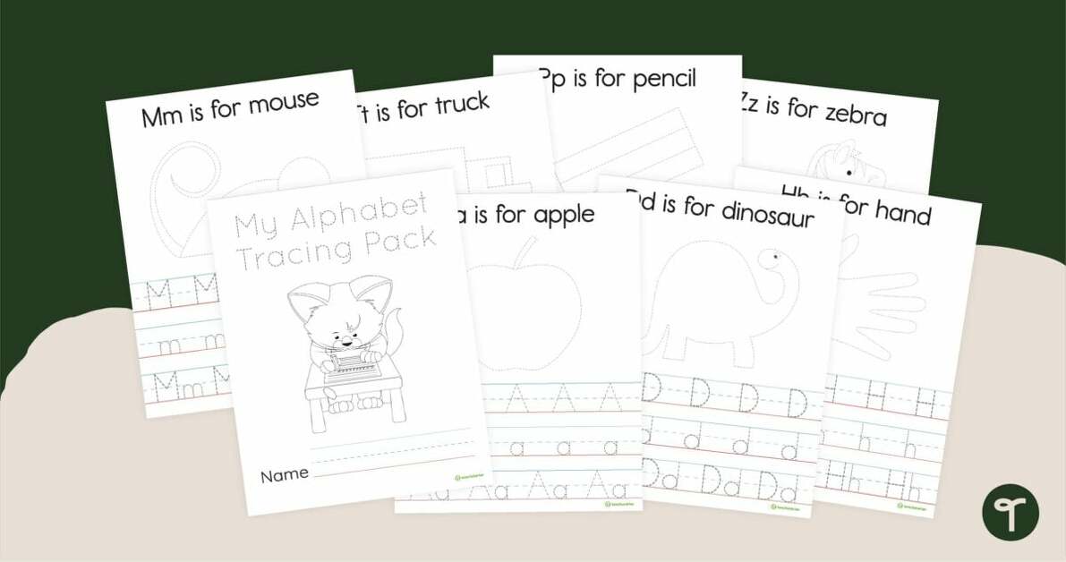 Free ABC Tracing Sheet Bundle Pack teaching resource