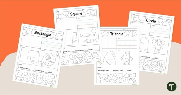 Go to Free Shapes Worksheets for Kindergarten teaching resource