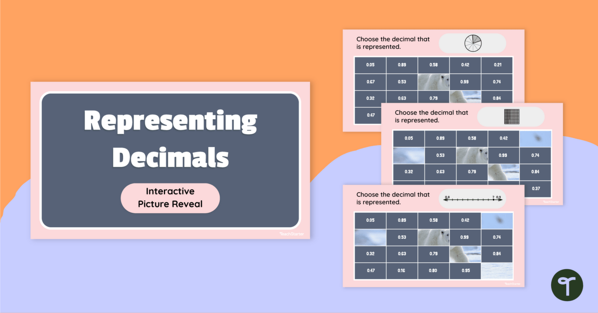 Representing Decimals – Interactive Picture Reveal teaching resource