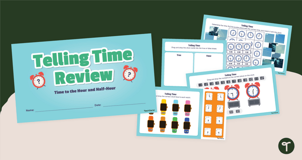 Go to Time to the Hour and Half-Hour - Digital Learning Activity teaching resource