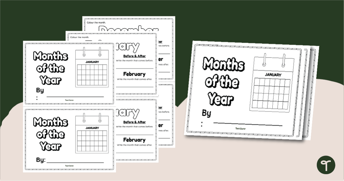 Months of the Year Printable Activity Book teaching resource