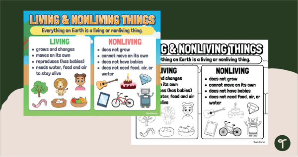 Go to Living and Non-Living Things Poster teaching resource