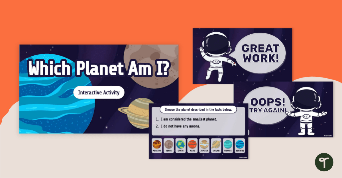 Which Planet Am I? Interactive Activity teaching resource