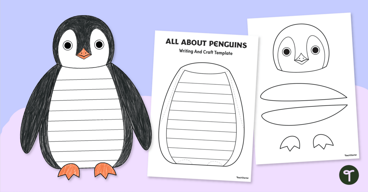 Penguin Craft & Writing Template teaching resource