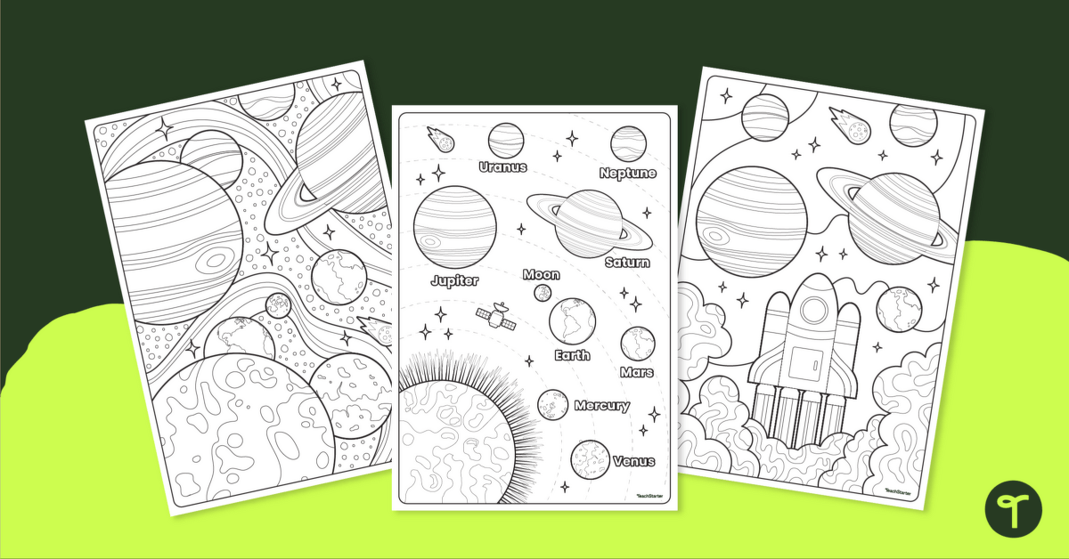 Mindfulness Planet Colouring Pages teaching resource