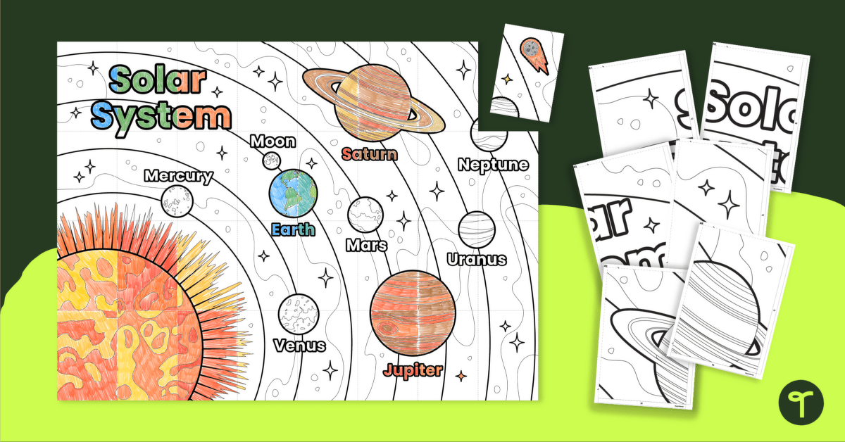 Planets Collaborative Colouring Display teaching resource