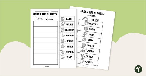 Go to Order the Planets Worksheet teaching resource