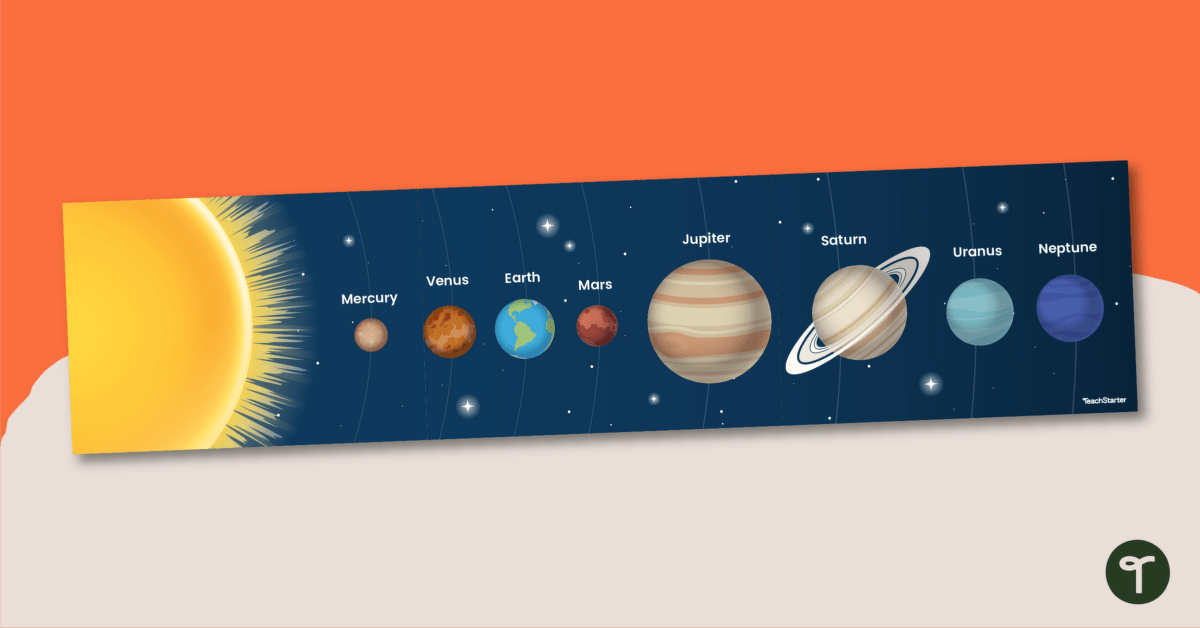 Order of the Planets Display Banner teaching resource