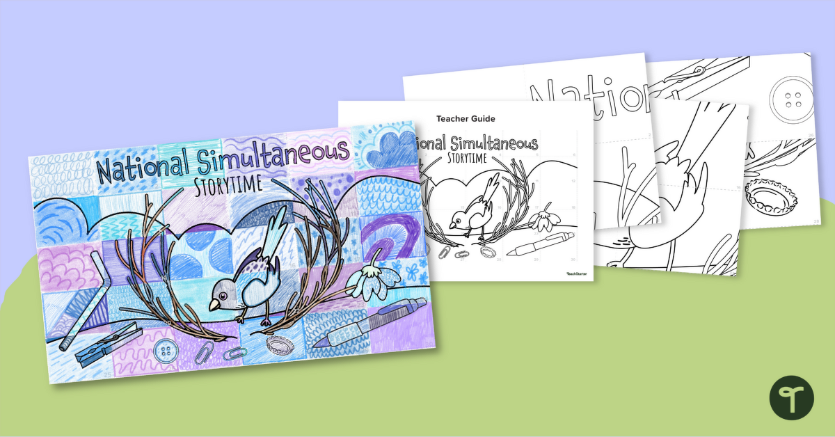 National Simultaneous Storytime Collaborative Colouring teaching resource