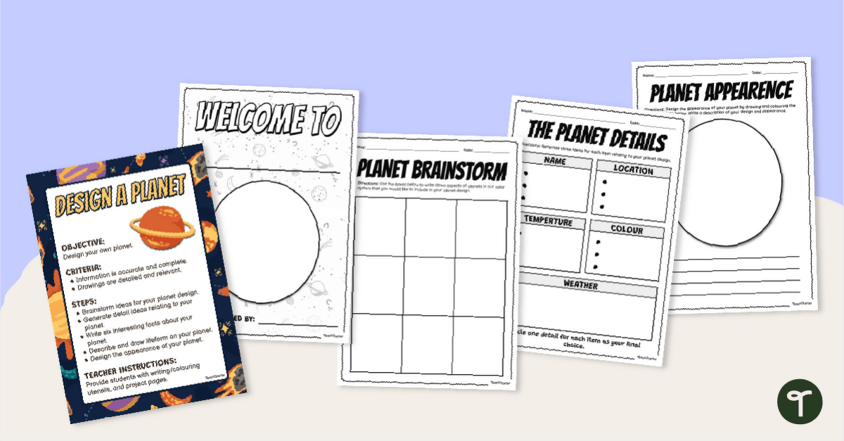 Design a Planet Project teaching resource