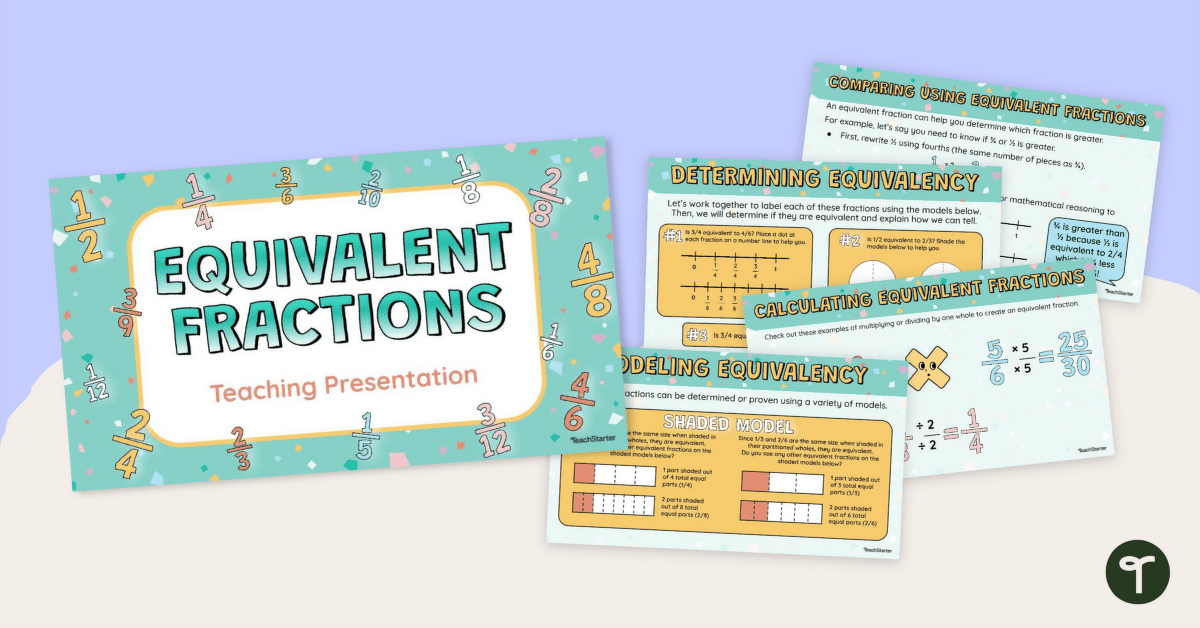 Equivalent Fractions Teaching Slides teaching resource