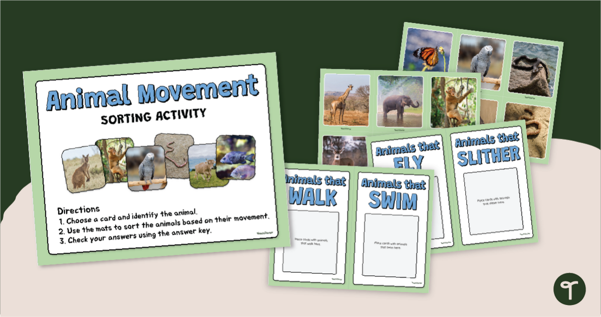Movement of Animals Sorting Activity teaching resource