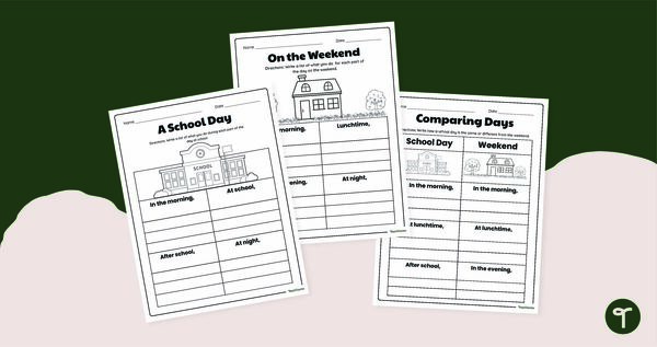 Go to Informal Times of Day - Kindergarten Time Worksheet teaching resource