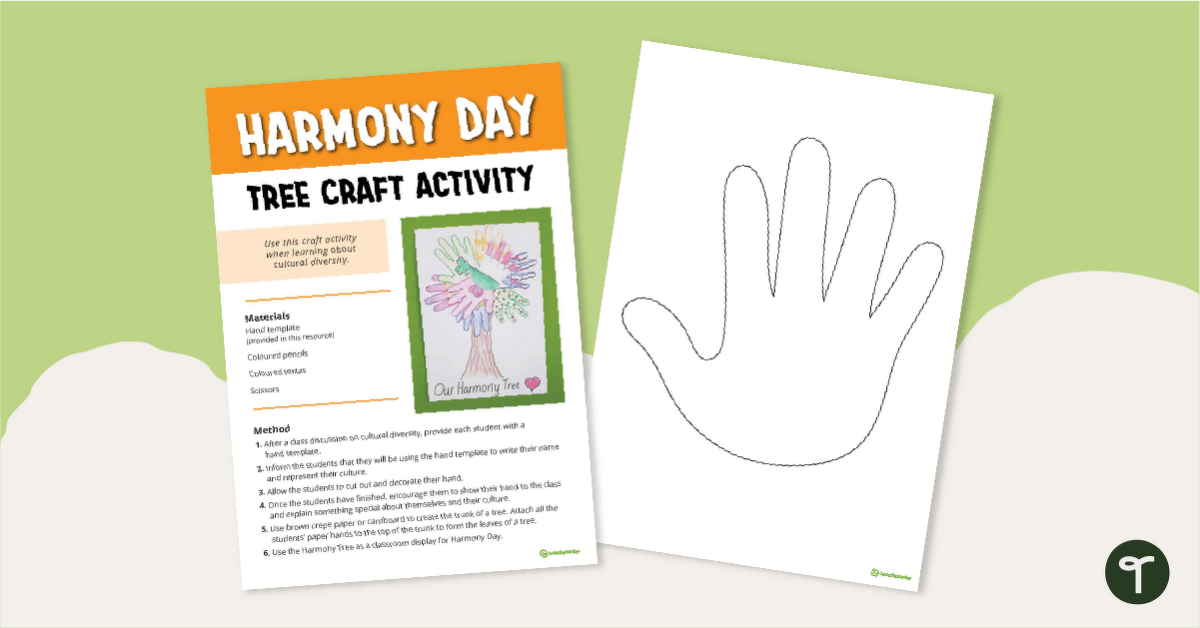 Harmony Day Tree – Craft Activity teaching resource