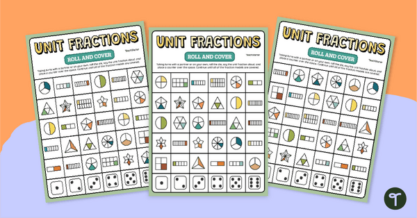 Go to Unit Fractions Roll and Cover Activity teaching resource