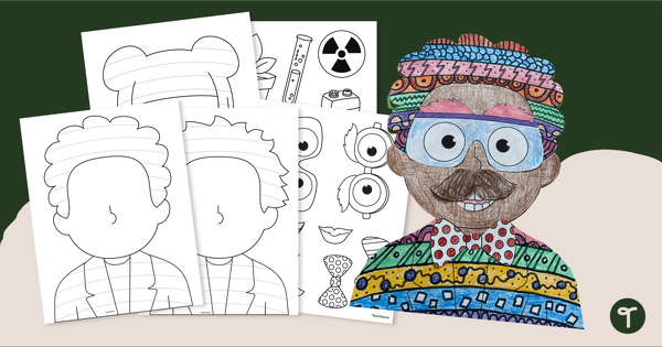 Go to Funky Scientist Craft Template teaching resource