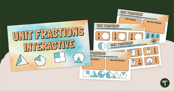Go to Unit Fractions Interactive Activity teaching resource