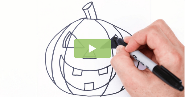 Image of How to Draw a Pumpkin – Directed Drawing Video for Kids