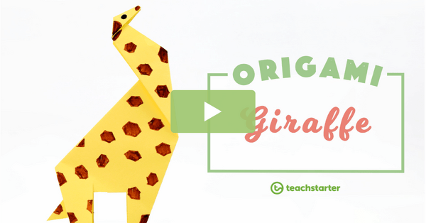 Image of How to Make an Origami Giraffe Video