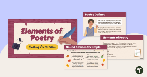 Go to Elements of Poetry Teaching Slides teaching resource