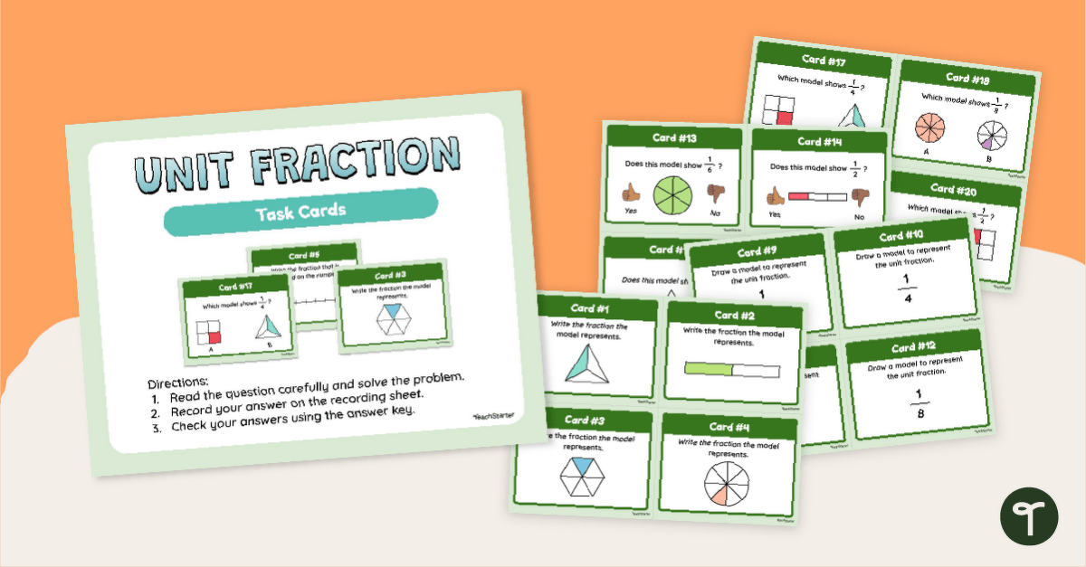Unit Fraction Task Cards teaching resource