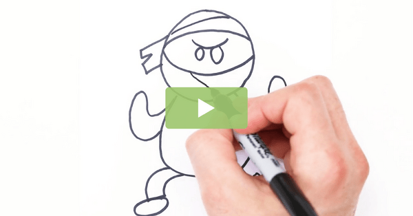 Image of How to Draw a Mummy – Directed Drawing Video for Kids